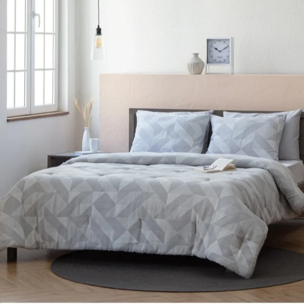 Lexi 3 Piece Duvet Set - Grey